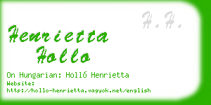 henrietta hollo business card