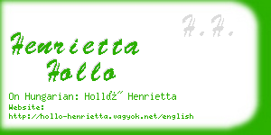 henrietta hollo business card